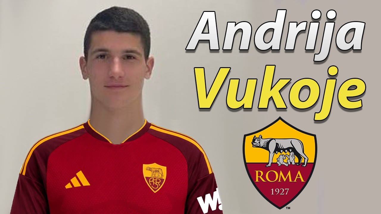 Andrija Vukoje โ Welcome to AS Roma 2026 ๐ก๐ด๐ฒ๐ช Best Skills, Passes & Tackles background