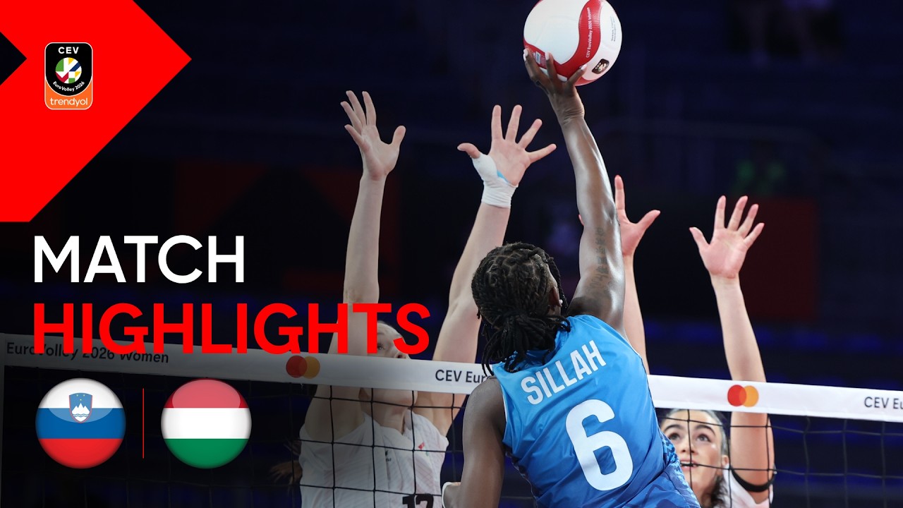 Highlights | SLOVENIA vs. HUNGARY | CEV Trendyol Eurovolley 2026 | Women background
