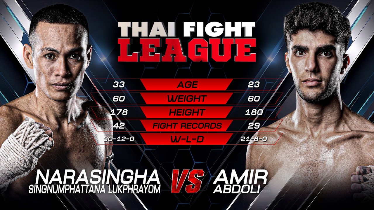 Narasingha Singnumphattana Lukphrayom vs. Amir Abdoli | THAI FIGHT LEAGUE 110 | 16 August 2026 background
