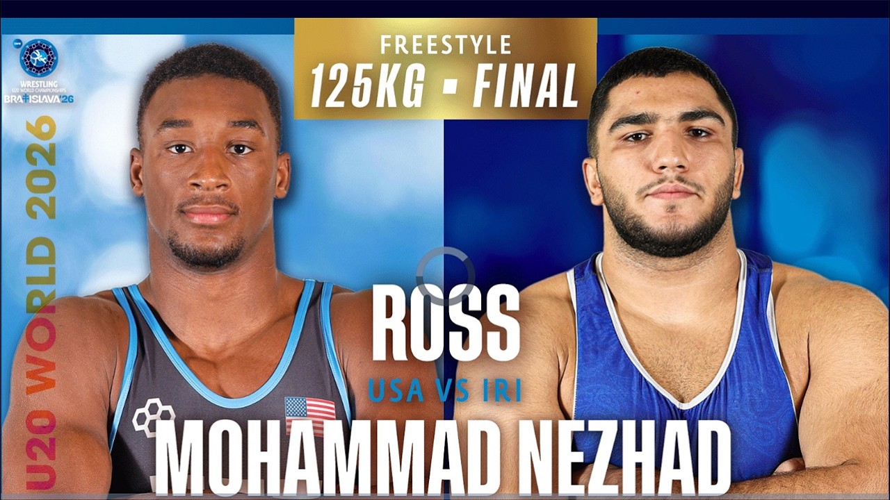 The Camera Almost Broke! 📹😱 🇺🇸🏅🇮🇷 A. M. MOHAMMAD NEZHAD vs D. T. ROSS | 2026 U20 World Championships background