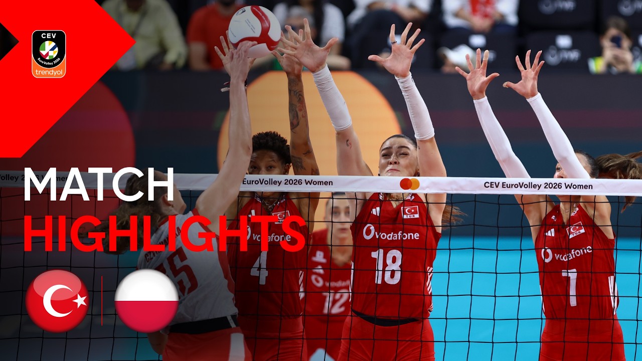 Highlights | TÜRKIYE vs. POLAND | CEV Trendyol Eurovolley 2026 | Women background