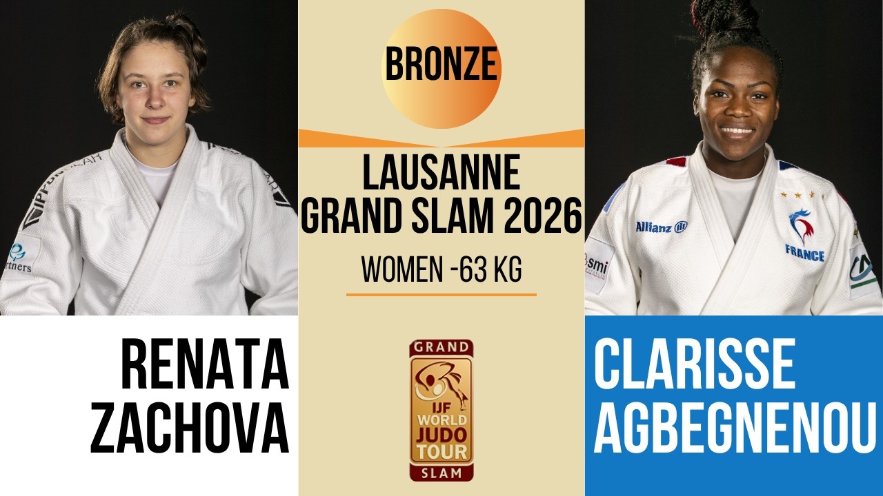 Renata ZACHOVA VS Clarisse AGBEGNENOU | Lausanne Grand Slam 2026 | BRONZE -63 kg background