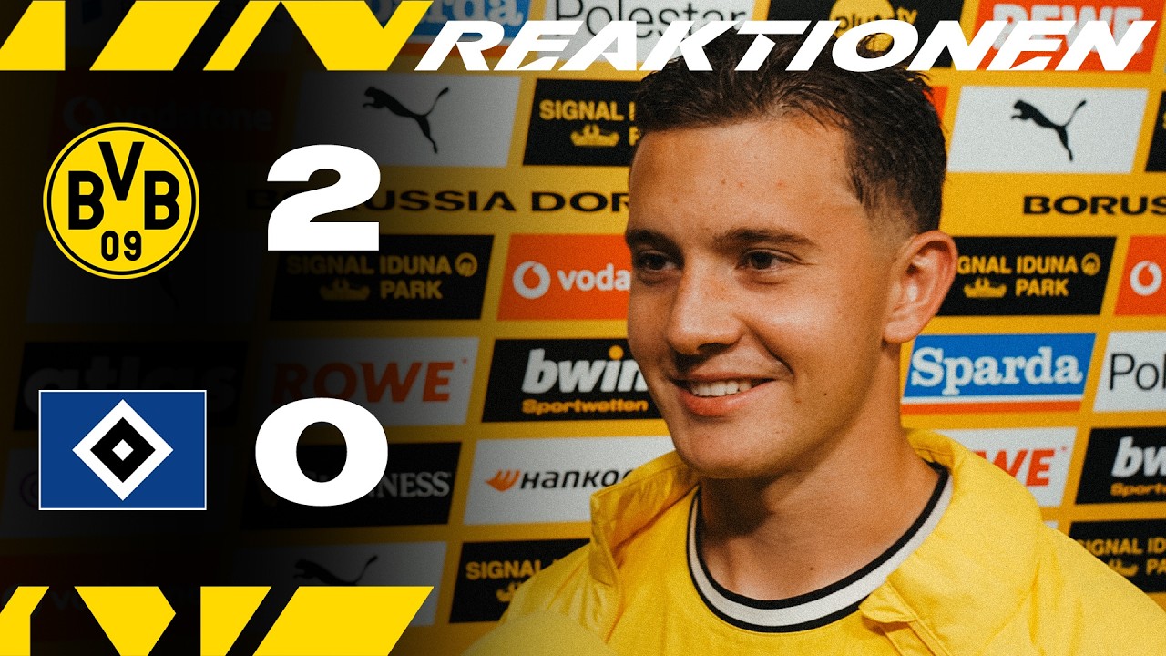 „This atmosphere was on another level“ | Karetsas & Kobel after BVB-HSV 2:0 background