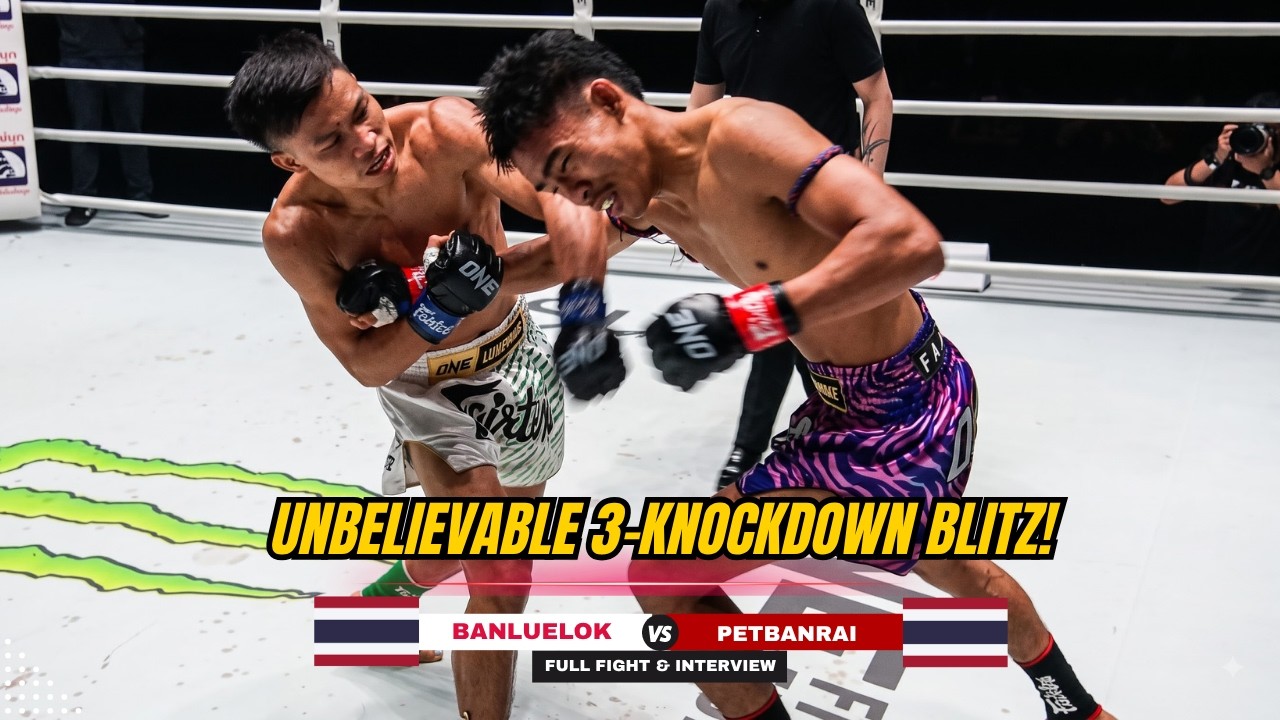 ONE LEFT HAND, THREE KNOCKDOWNS! Banluelok Crushes Petbanrai In Round 1! background