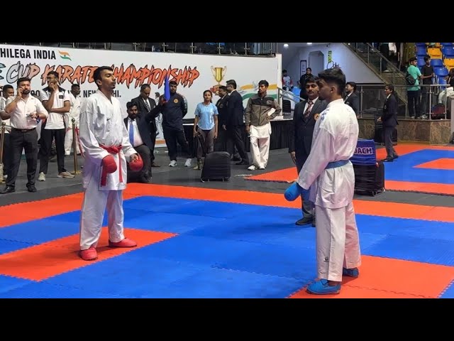 INDEPENDENCE CUP KARATE CHAMPIONSHIP.. Vaibhav Walia VS Prajapat Vivan .. Final Match ( -75 k.G ).. background