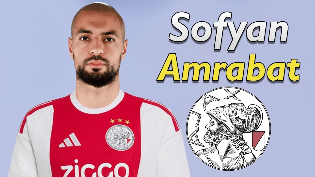 Sofyan Amrabat ● Welcome to Ajax Amsterdam 2026 ⚪🔴⚪🇲🇦 Best Tackles, Skills & Passes background
