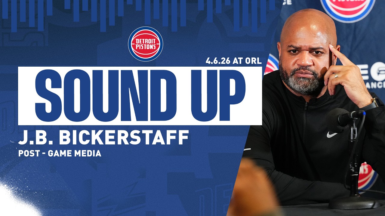 Post-Game Press Conference: J.B. Bickerstaff | Pistons vs. Magic | 04.06.26 background
