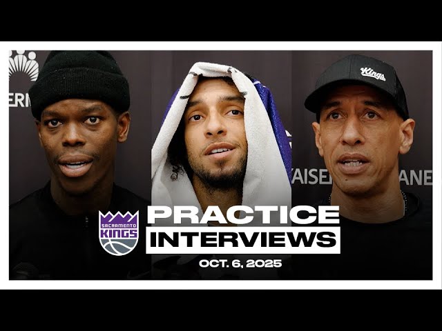 Dennis Schröder, Devin Carter & Coach Christie | Practice Interviews 10.6.25 background
