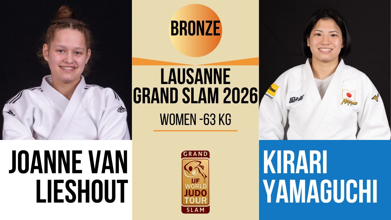 Joanne VAN LIESHOUT VS Kirari YAMAGUCHI | Lausanne Grand Slam 2026 | BRONZE -63 kg background