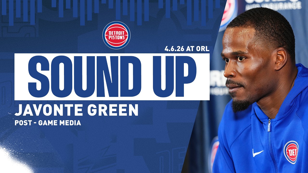 Post-Game Press Conference: Javonte Green | Pistons vs. Magic | 04.06.26 background