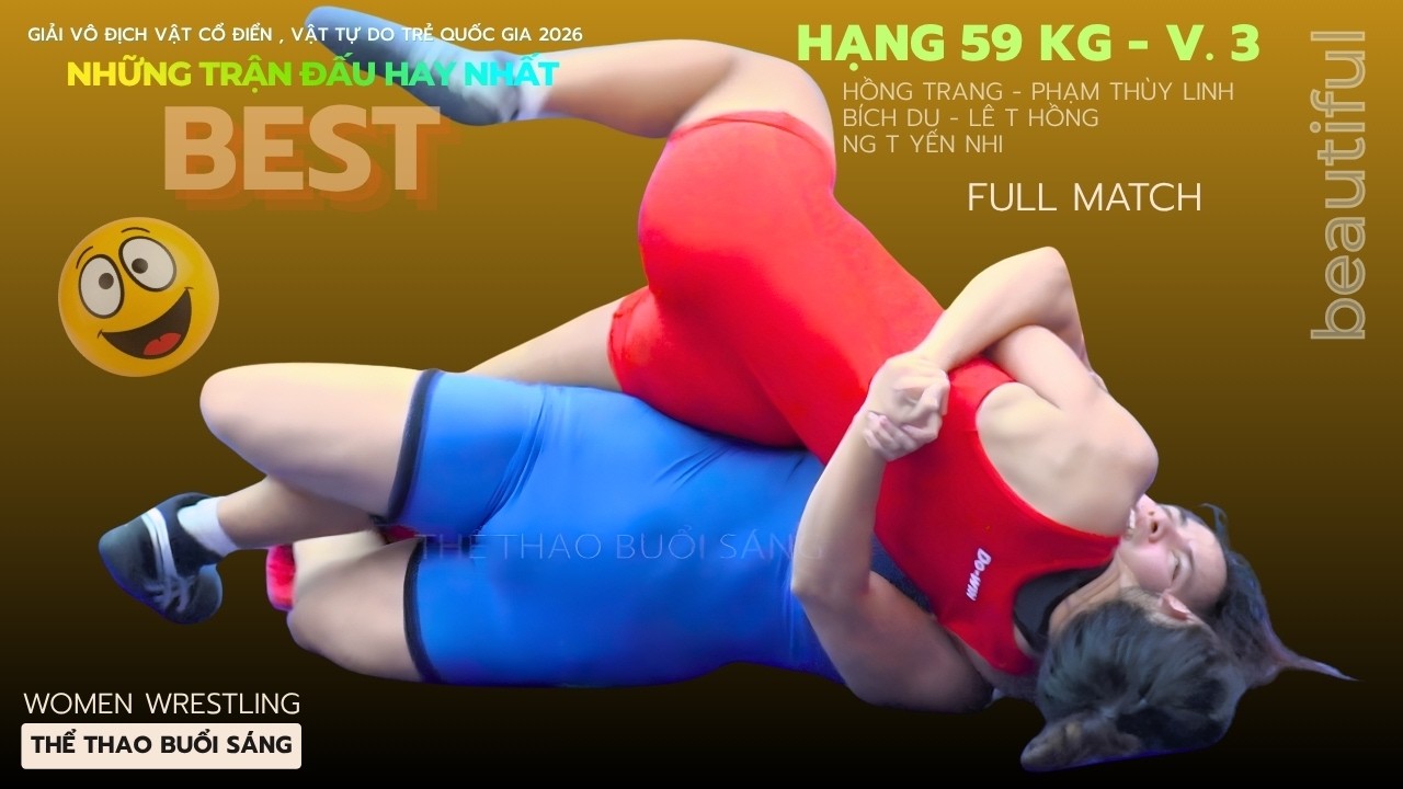 Vật Nữ - Giải Vô Địch Quốc Gia Trẻ 2026 - 59kg . V3 - Vietnamese Women's Wrestling background