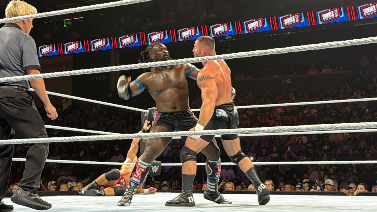 Oba Femi vs Bron Breakker - WWE Live Savannah 8/29/2026 background