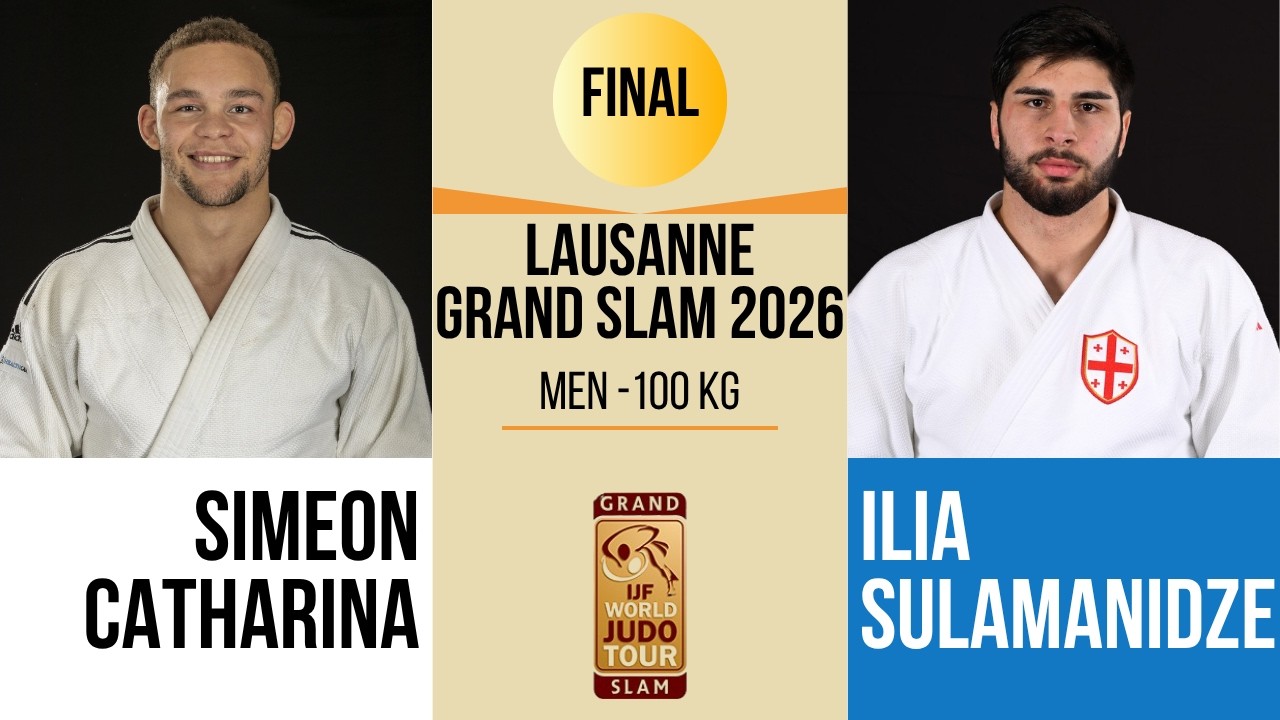 Simeon CATHARIN VS AIlia SULAMANIDZE | Lausanne Grand Slam 2026 | GOLD -100 kg background