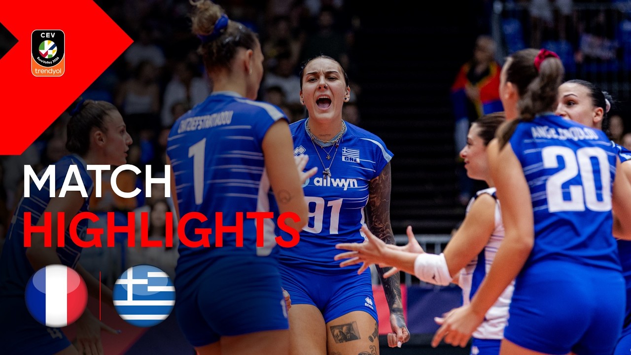 Highlights | FRANCE vs. GREECE | CEV Trendyol Eurovolley 2026 | Women - Match Highlights background