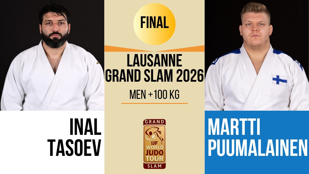 Inal TASOEV VS Martti PUUMALAINEN | Lausanne Grand Slam 2026 | GOLD +100 kg background