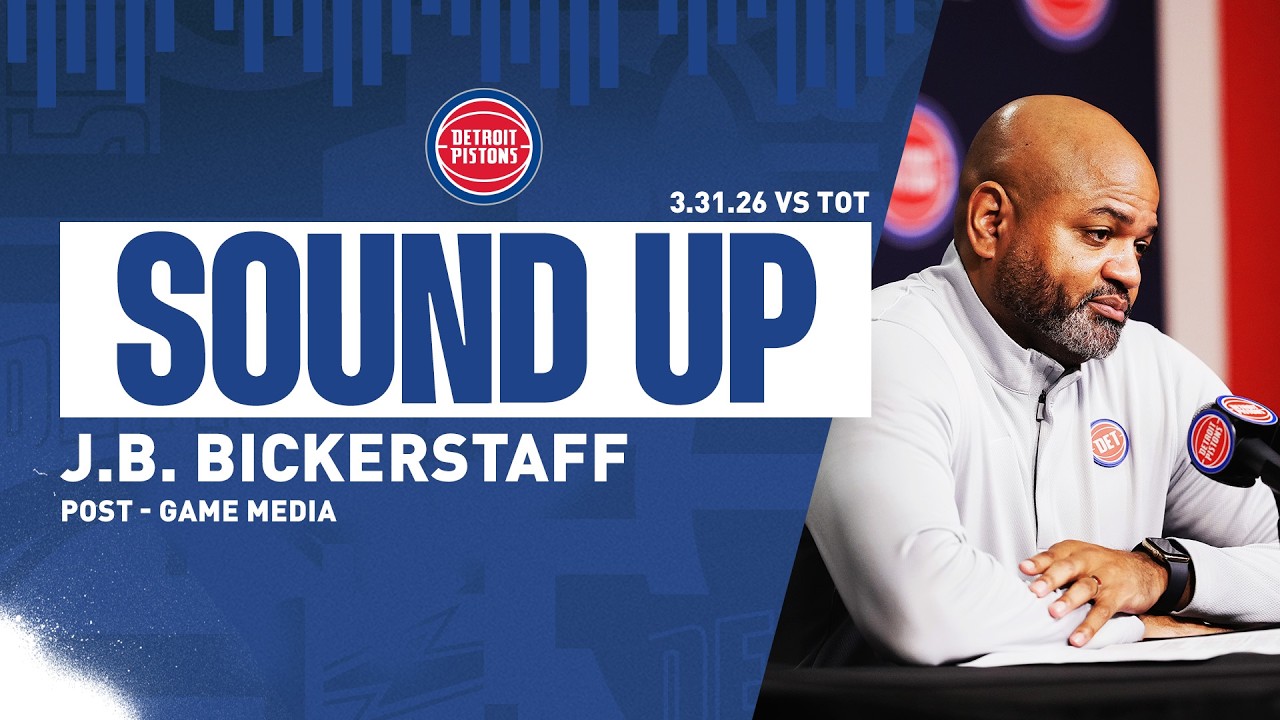 Post-Game Press Conference: J.B. Bickerstaff | Pistons vs. Raptors | 03.31.26 background