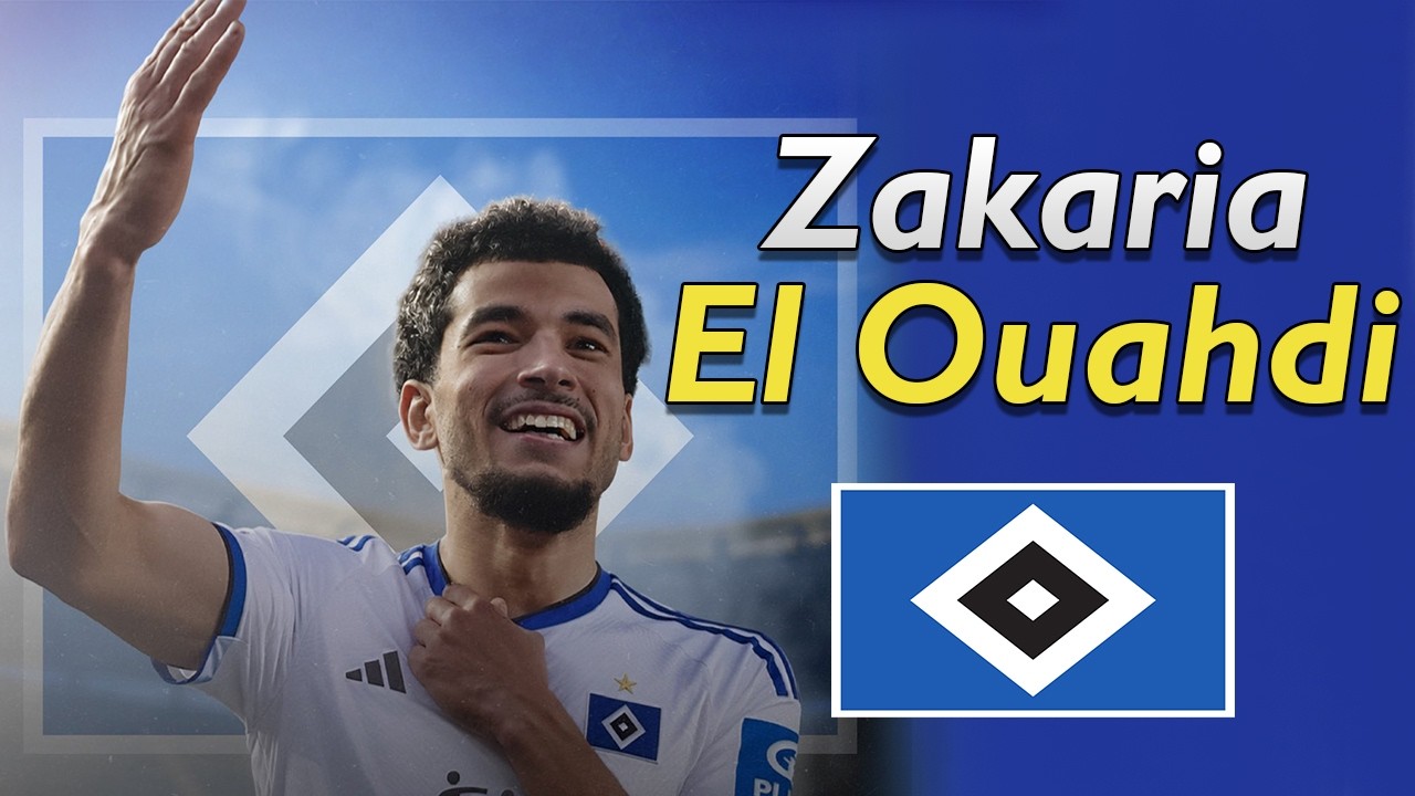 Zakaria El Ouahdi ● Welcome to Hamburger SV 2026 🔵⚫🇲🇦 Best Goals, Skills, Assists & Tackles background
