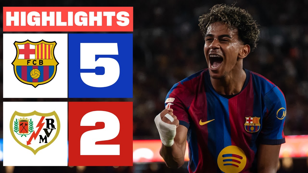 FC BARCELONA 5 - 2 RAYO VALLECANO | RESUMEN LALIGA EA SPORTS background