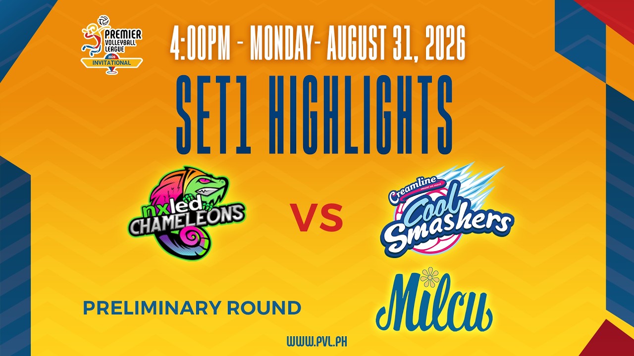 Nxled Chameleons vs. Creamline Cool Smashers - 1st Set Highlights background