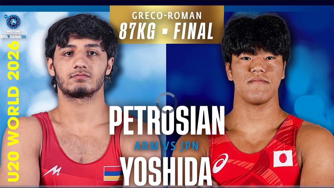 💪💪 🇦🇲💥🇯🇵 Iurik PETROSIAN vs Taizo YOSHIDA | U20 WORLD CHAMPIONSHIPS 2026 | Gold Medal | GR 87Kg background