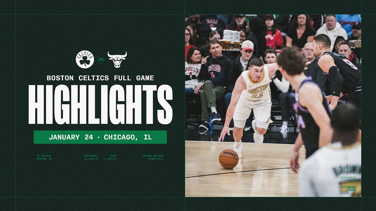 Boston Celtics fall 114-111 to Chicago Bulls at the United Center | Extended Highlights background