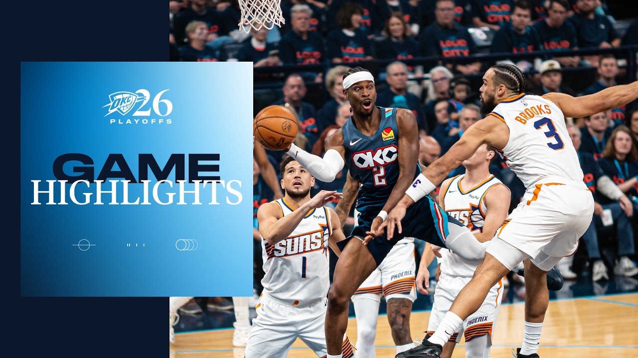OKC Thunder vs Phoenix Suns | Playoffs | Round 1 Game 2 | Game Highlights | April 22, 2026 background