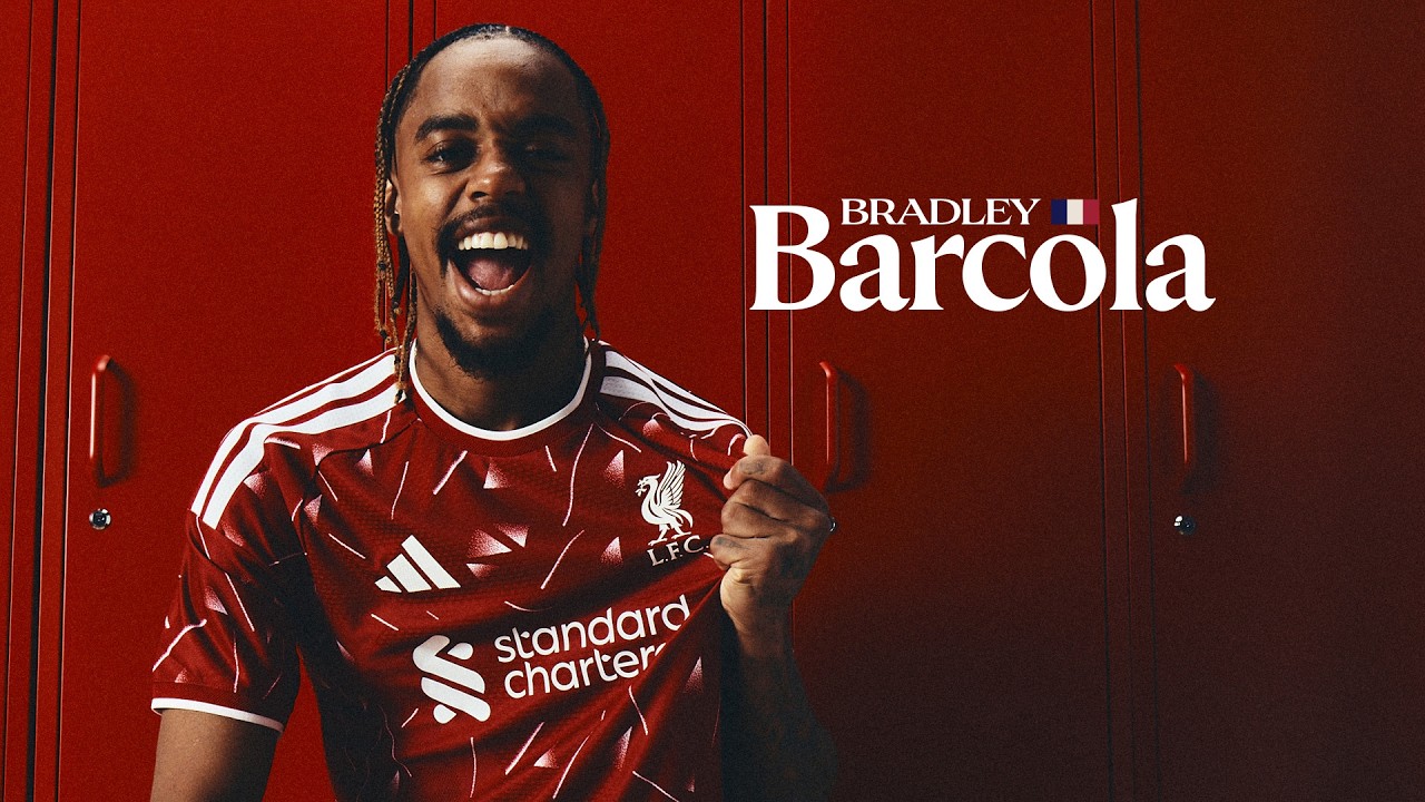 NEW SIGNING! Bradley Barcola agrees to join Liverpool FC background