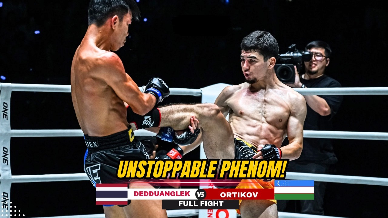 RELENTLESS PUNCHES & AXE KICKS! Uzbek Sensation Ortikov Dominates Dedduanglek background