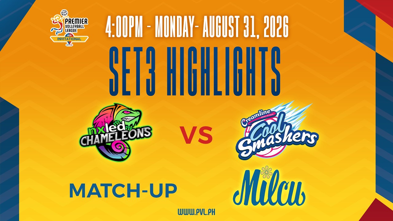 Nxled Chameleons vs. Creamline Cool Smashers - 3rd Set Highlights background