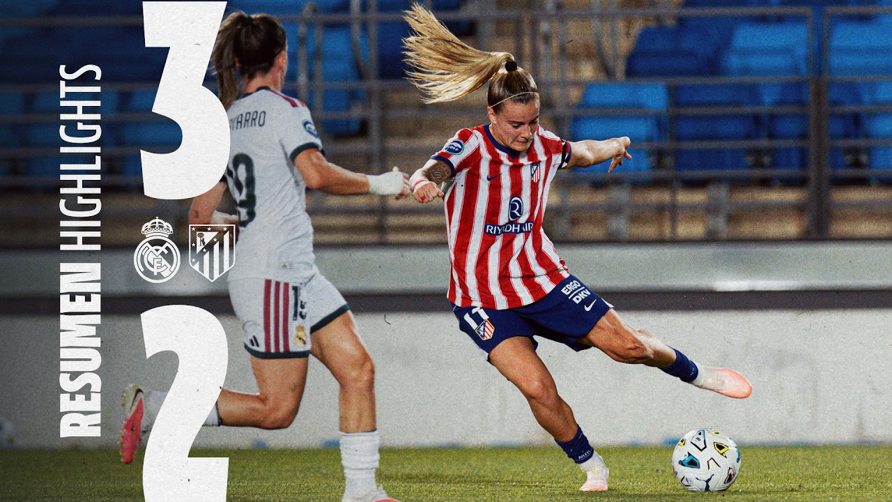 Real Madrid 3-2 Atlético de Madrid Femenino | ⚽ Jensen (2) | RESUMEN - Liga F, J1 background