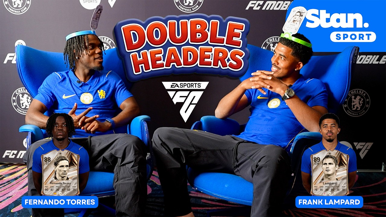 DOUBLE HEADERS: Chelsea EA SPORTS FC 27 legend cards stump Fofana, Lavia, Gittens & Acheampong background