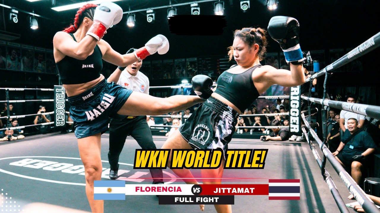 2 KNOCKDOWNS & MASTERCLASS! Maria Florencia Dominates Jittamat For WKN World Title! background