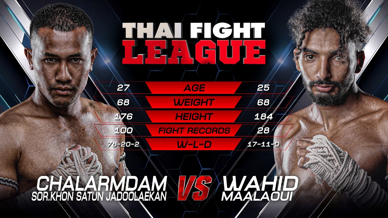 Chalarmdam Sor.Khon Satun Jadoolaekan vs. Wahid Maalaoui | THAI FIGHT LEAGUE 111 | 23 August 2026 background