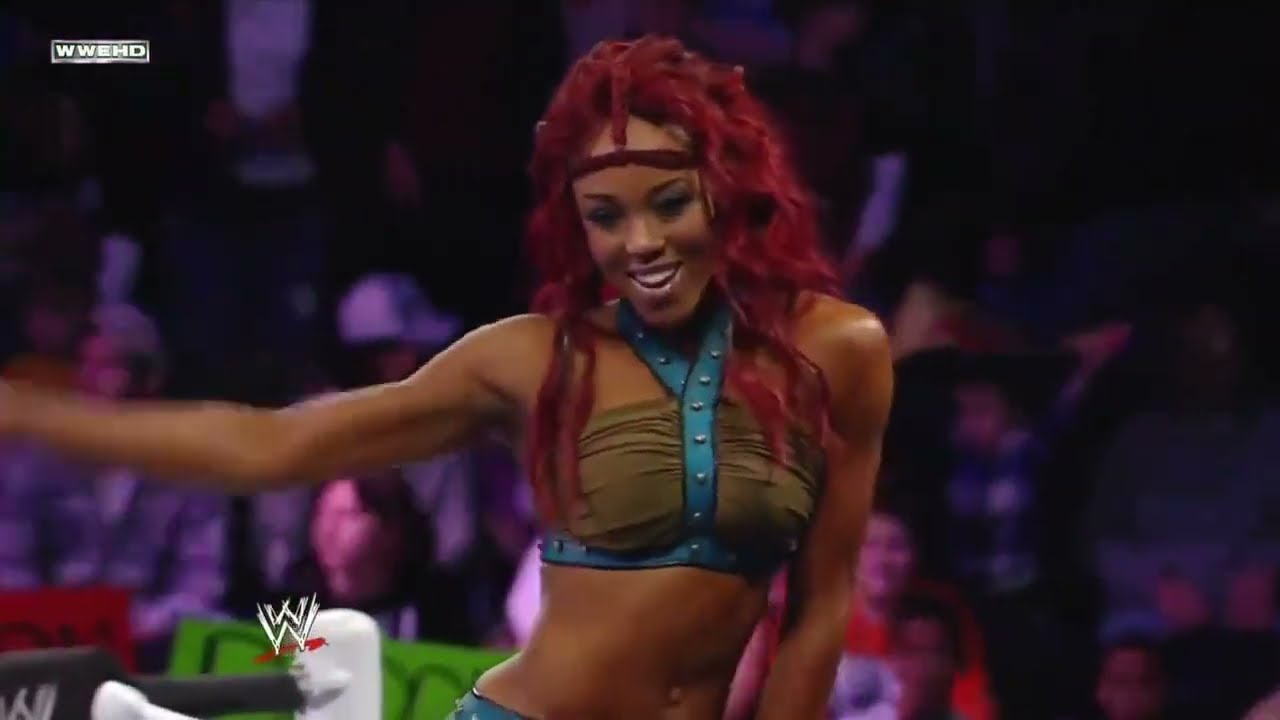 WWE Superstars: 1/13/2011 Alicia Fox vs Gail Kim background