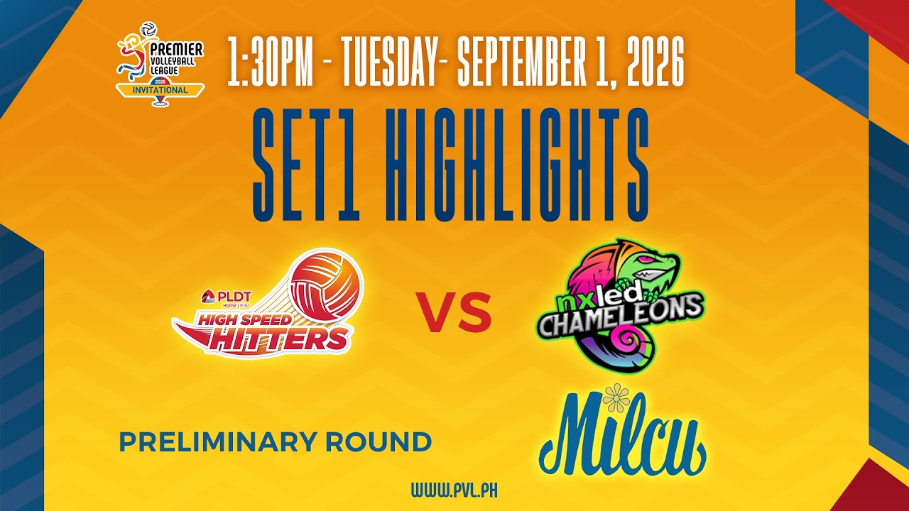 PLDT Home Fibr High Speed Hitters vs. Nxled Chameleons - 1st Set Highlights background