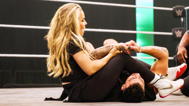Nattie gets rough with two PC Athletes: WWE LFG background