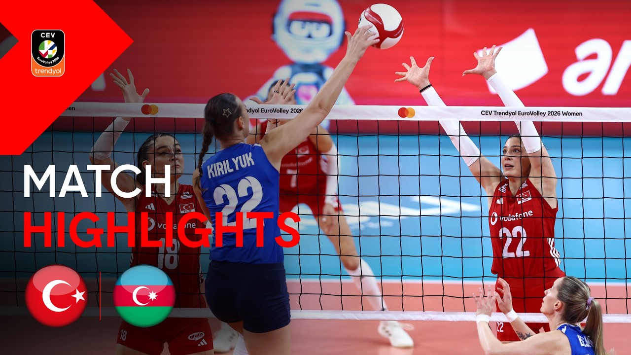 Highlights | TÜRKIYE vs. AZERBAIJAN | CEV Trendyol EuroVolley 2026 | Women | Eight Finals background