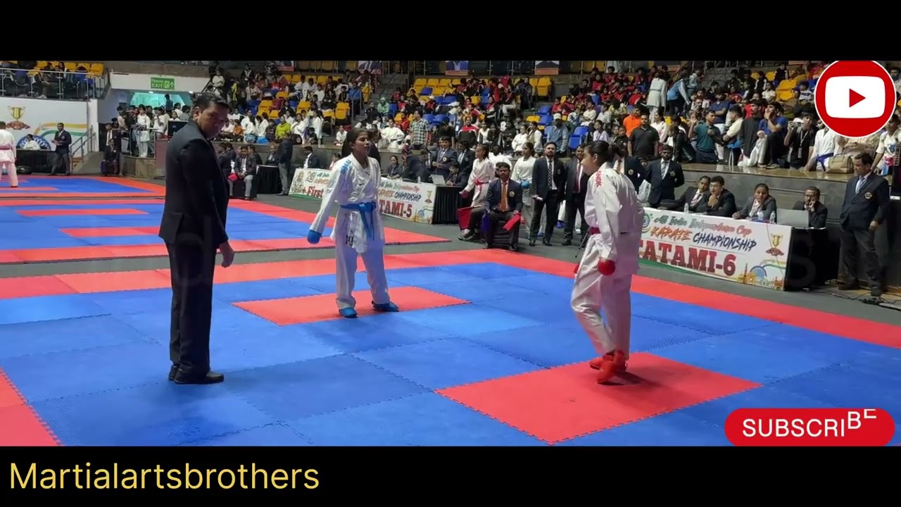 20th Independence cup karate championship..Individual Femal Match. Payal Dalal AKA VS Hanee Ali AO.. background