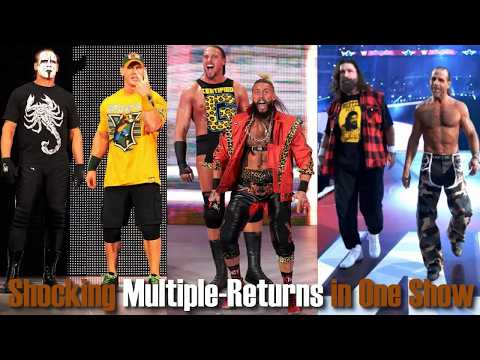 WWE Top 50 Multiple Returns in One Show background