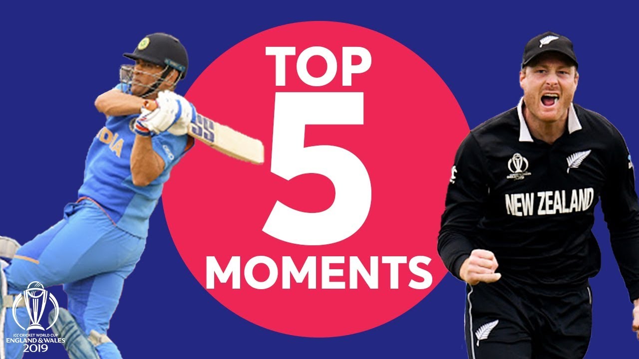 Guptill? Neesham? | India v New Zealand - Top 5 Moments | ICC Cricket World Cup 2019