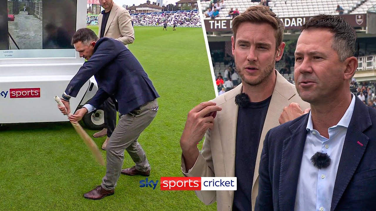 Batting and bowling coaching clinic with Ricky Ponting and Stuart Broad 🤩 background