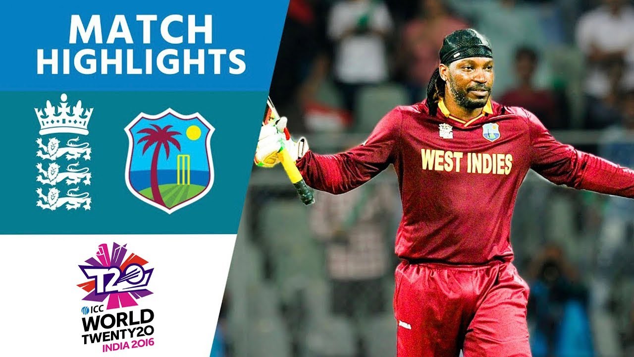 Gayle Smashes 100 Off 47 in Easy Win | England vs West Indies | ICC Men's #WT20 2016 - Highlights background