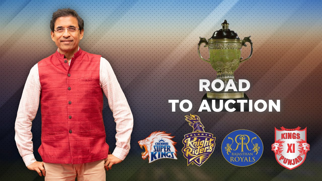 Road to IPL 2021 Auction ft Harsha Bhogle : CSK, RR, KXIP, KKR background