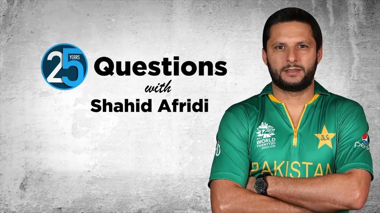25 Questions with Shahid Afridi: 'If you want to sleep on a flight, don't sit next to Misbah' background