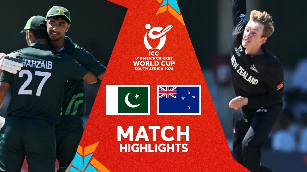 Pakistan v New Zealand | Match Highlights | U19 CWC 2024 background