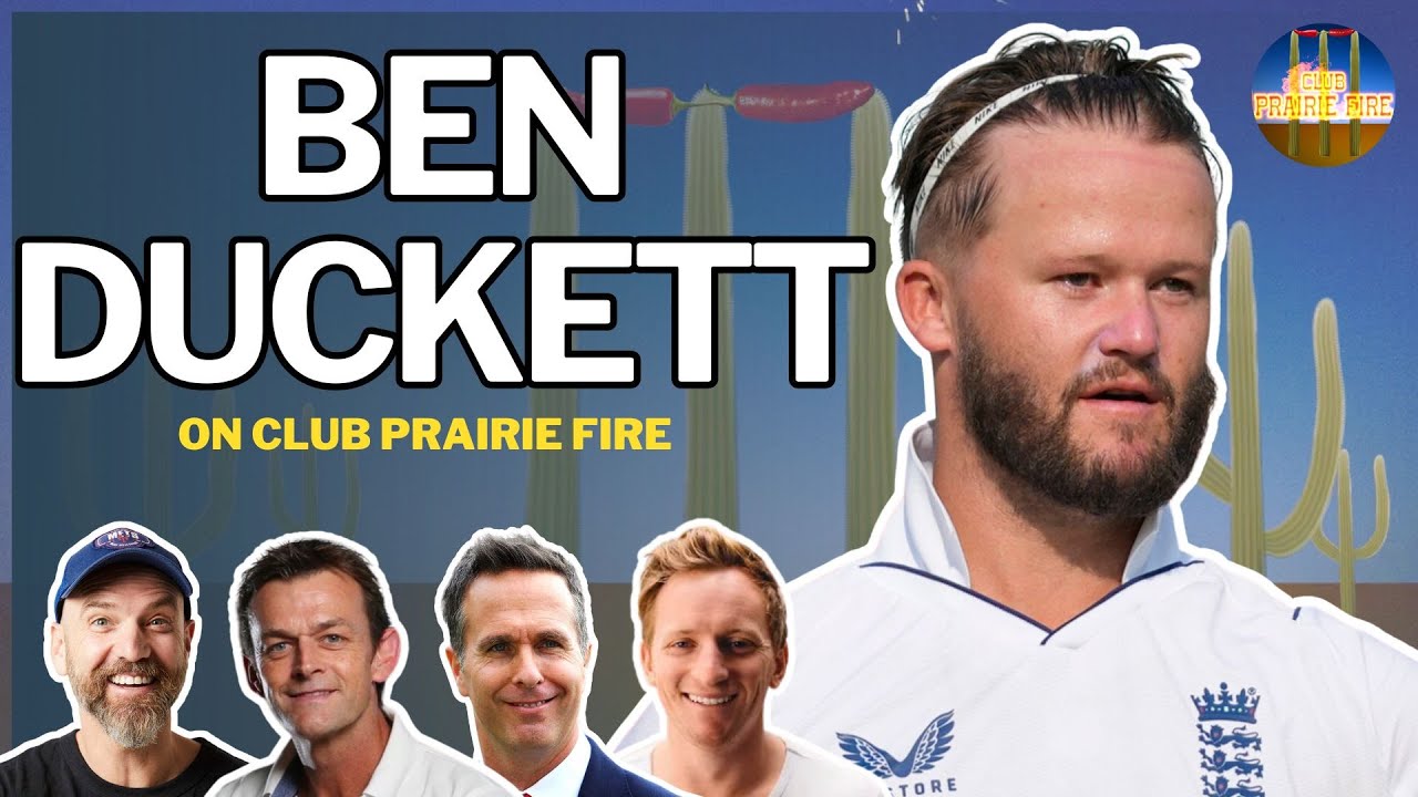 Ben Duckett jumps on board the Club Prairie Fire Train. background