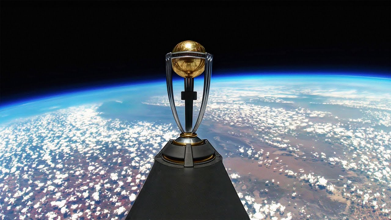 ICC Men's Cricket World Cup Trophy Tour 2023 launches into space π
