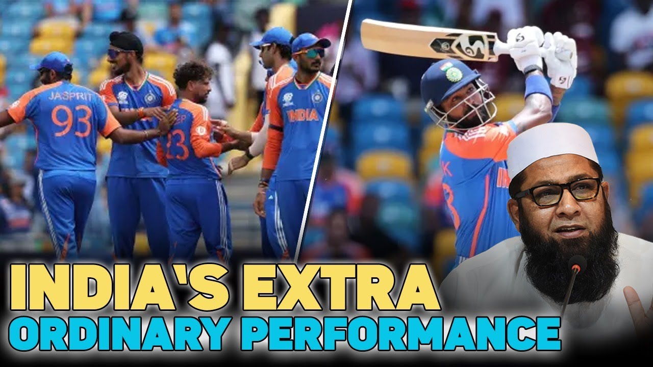 India's extra ordinary performance | Afghanistan needs to improve its batting | Inzamam Ul Haq backdrop