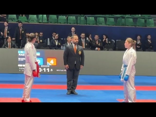 -55 K.G Female Semifinal Match.. C.Alisha India (AKA🔴) VS A.Sharakhan Kazakhstan (AO 🔵). Akf Games