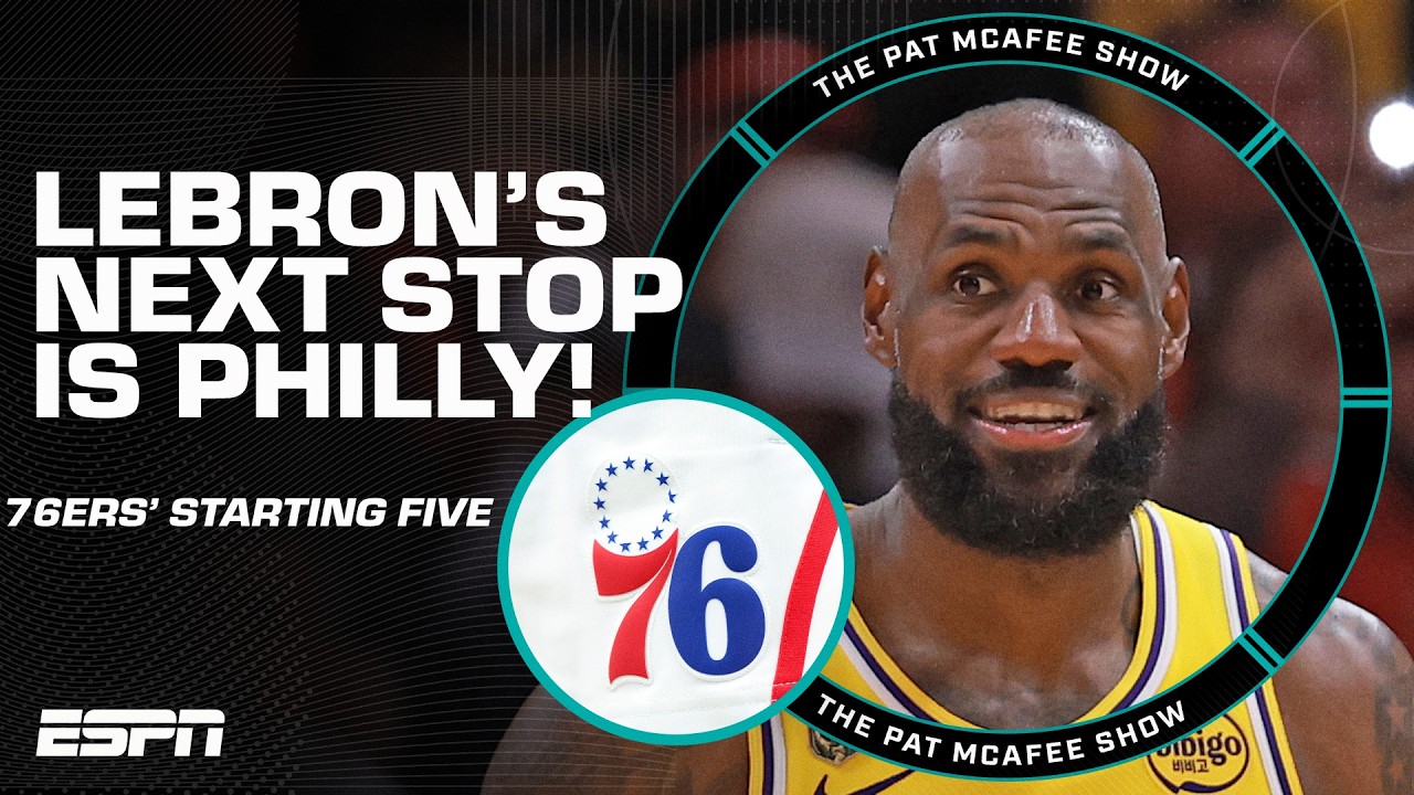 The Philadelphia 76ersβ starting five now includes LEBRON JAMES! ππ₯ | First Take